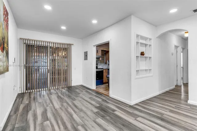 a view of wooden floor in a room