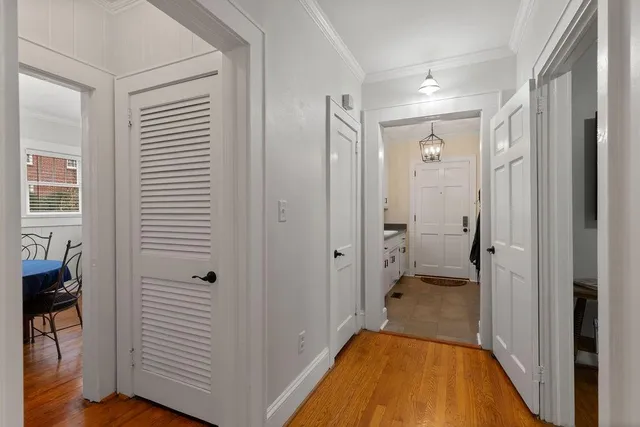 a bathroom with a tub and shower