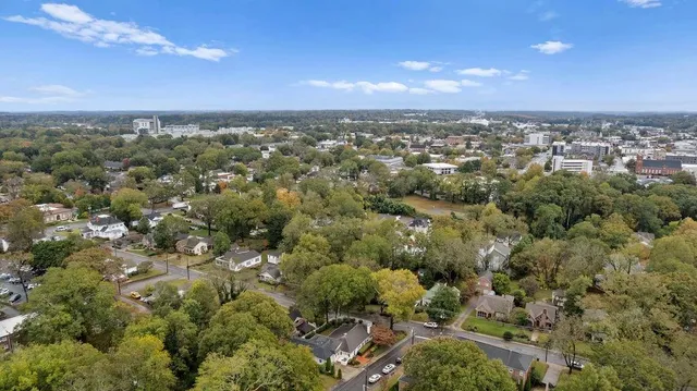an aerial view of multiple house