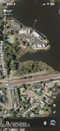a view of a lake from a yard