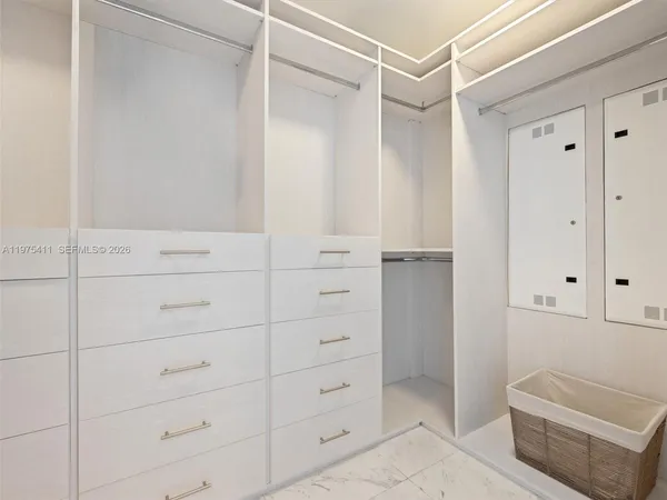 a view of closet area