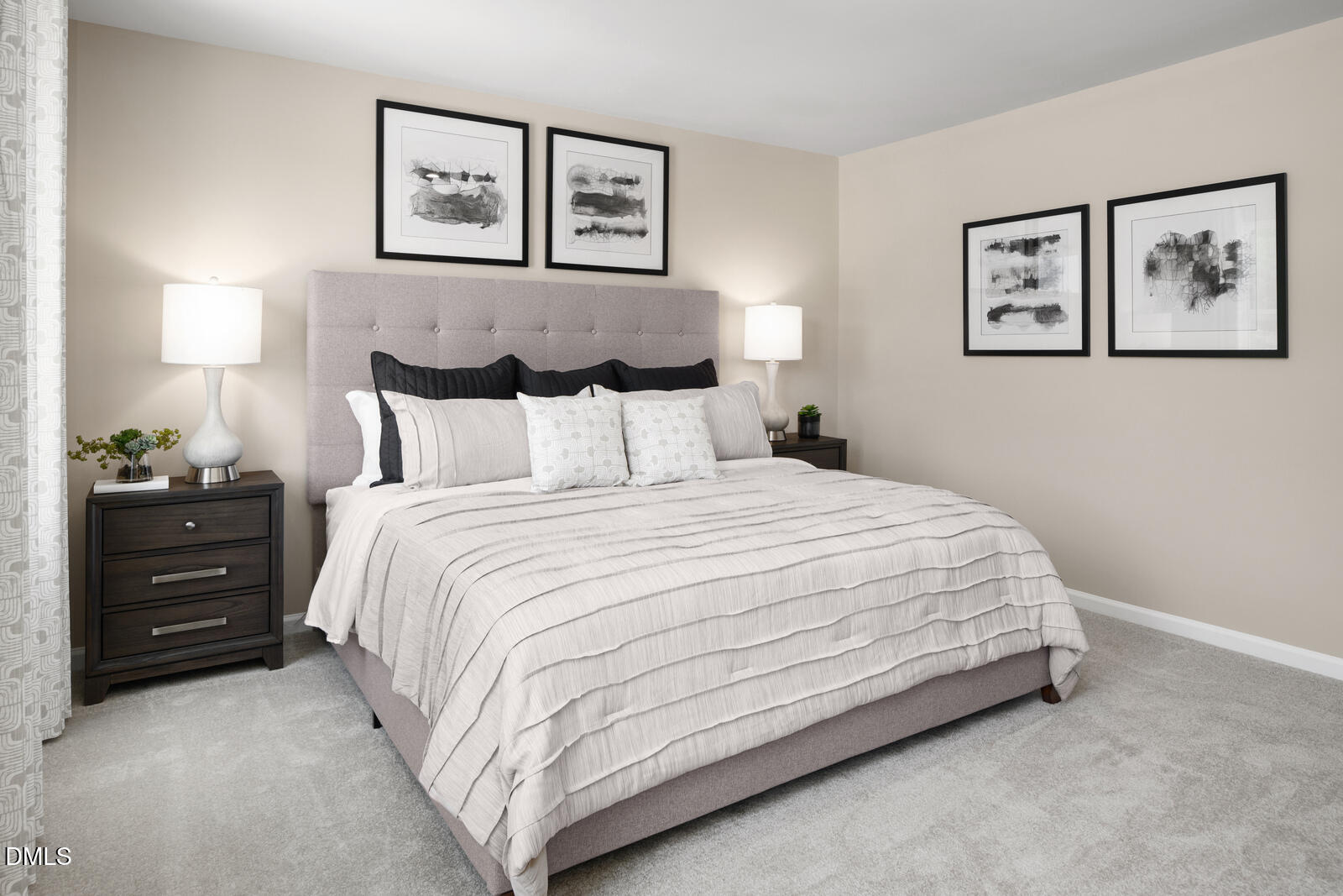 132 Cavalier Rider Run Wendell, NC 27591 - Photo 15 of 24 a bedroom with a bed and a lamp on dresser