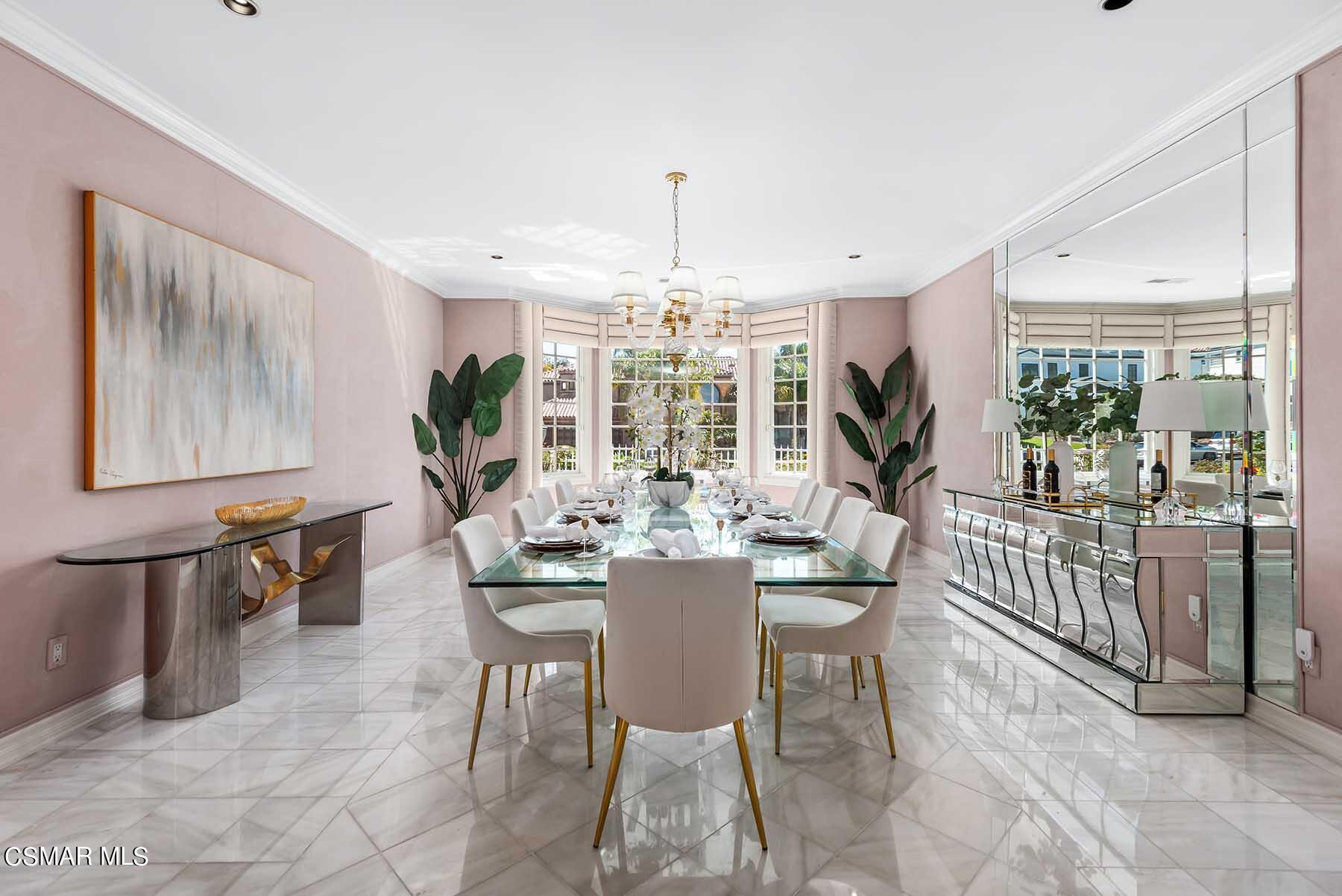 5467 Wellesley Drive Calabasas, CA 91302 - Photo 18 of 60 a view of a dining room with furniture window and outside view
