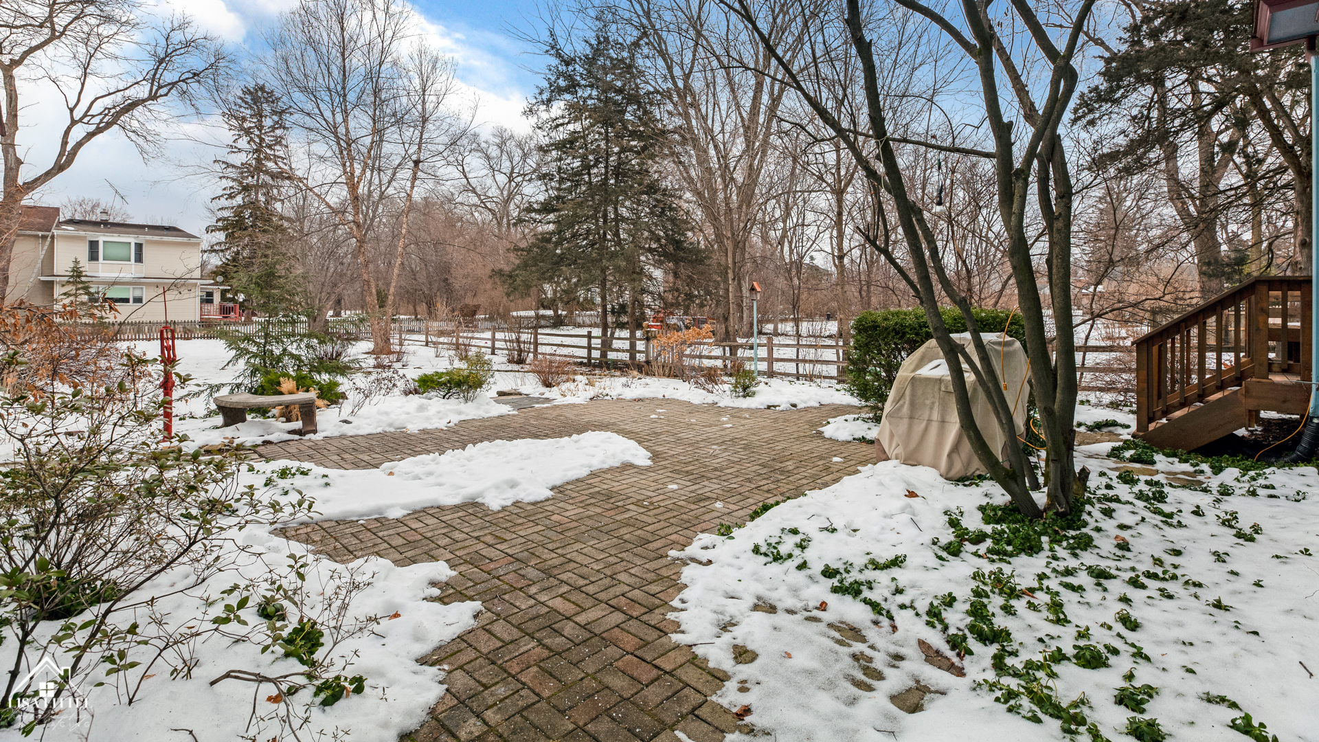 32W186 Army Trail Road Wayne, IL 60184 - Photo 25 of 27 a view of a yard with snow on the road