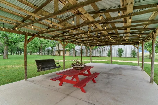 a view of a backyard with a garden