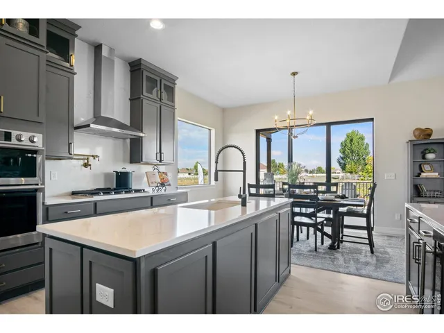 a kitchen with lots of counter top space