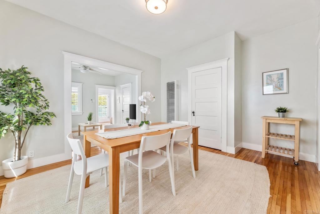 2432 3rd Street Santa Monica, CA 90405 - Photo 23 of 62 a view of a dining room with furniture and wooden floor