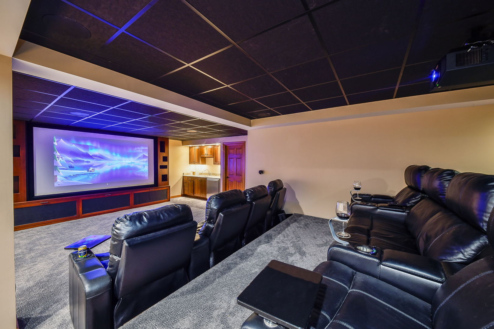 2009 Mackenzie Place, Unit 2009 Wheaton, IL 60187 - Photo 39 of 53 a media room with lots of chairs and a projector