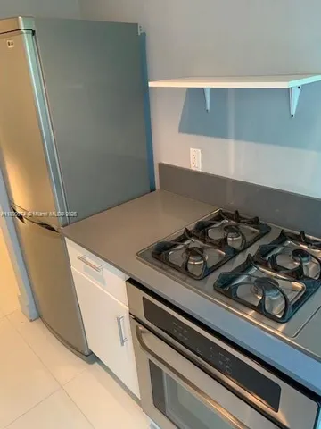 a stove top oven sitting inside of a kitchen