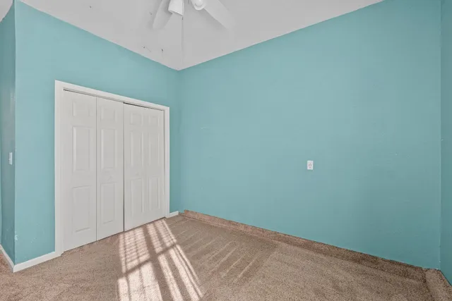 a view of a lush green field with lots of bushes
