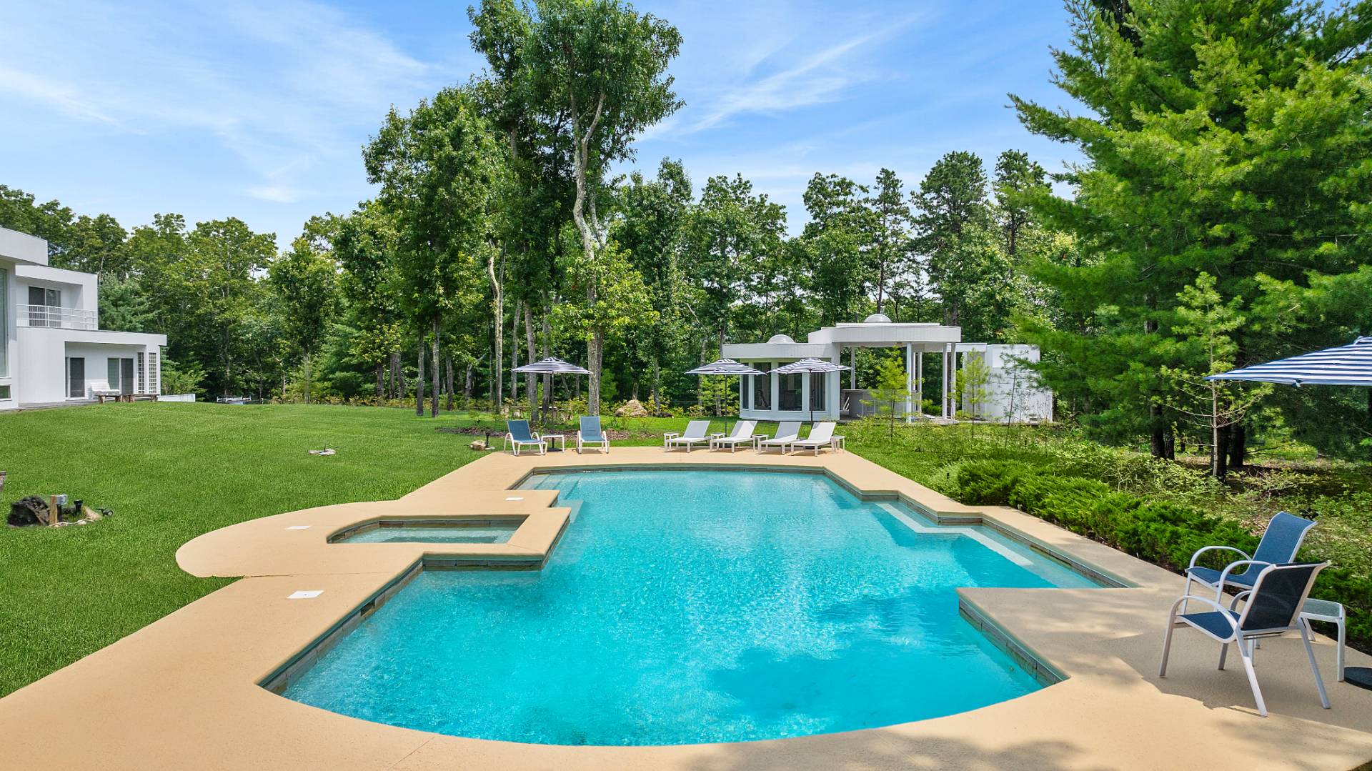 147 Old Northwest Road East Hampton, NY 11937 - Photo 24 of 33 a view of a house with swimming pool