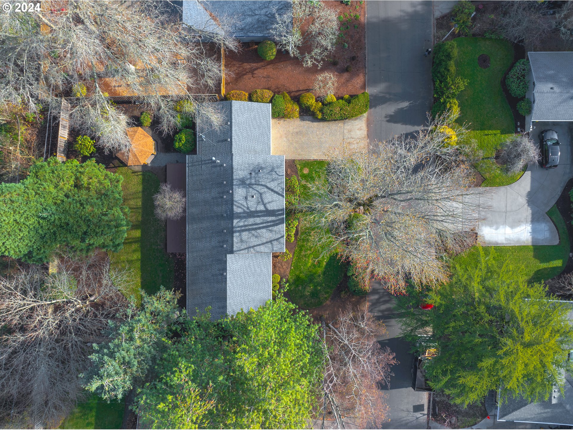 8889 Southwest Becker Drive Portland, OR 97223 - Photo 31 of 32 an aerial view of a house with a yard