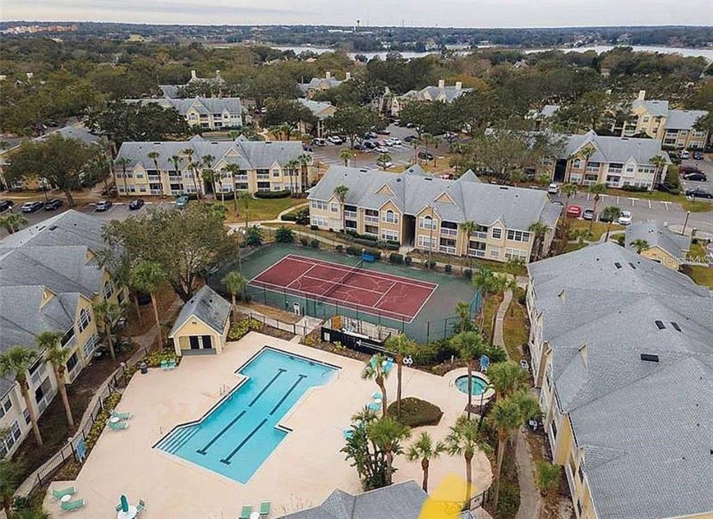 1049 South Hiawassee Road, Unit 3416 Orlando, FL 32835 - Photo 20 of 22 an aerial view of a houses with a swimming pool