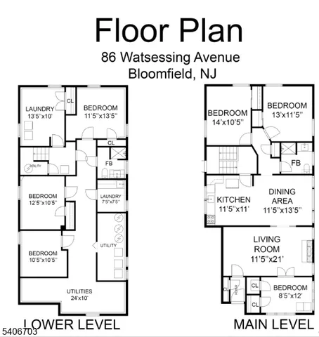 $2,950 | 86 Watsessing Avenue, Unit 1, Bloomfield, NJ 07003