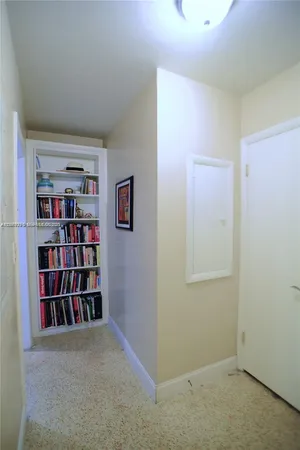 a view of room with empty shelves