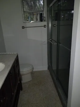 a bathroom with a toilet