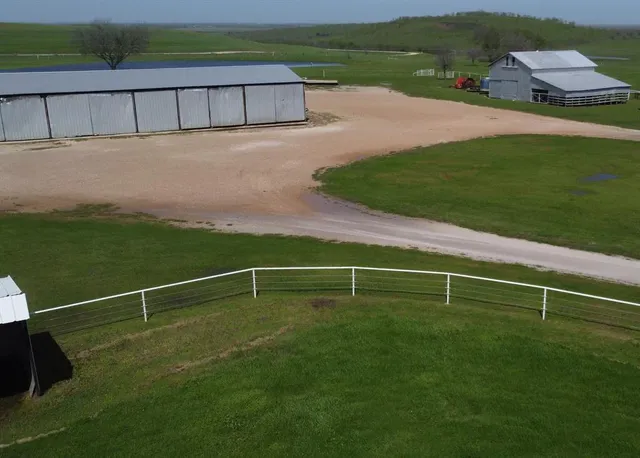 a view of a street with an ocean view
