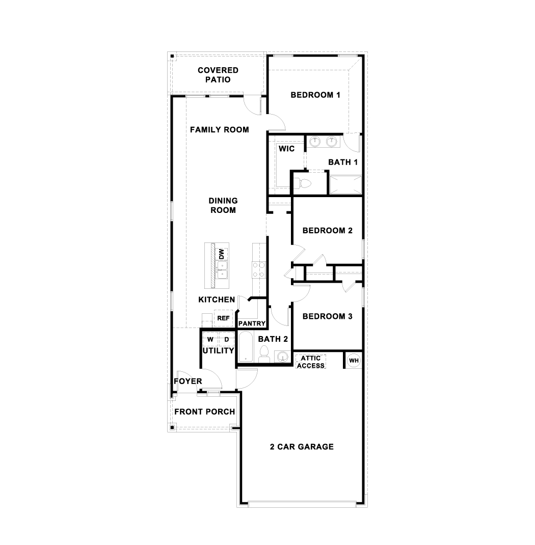 12204 Douglas Fir Circle Mustang Ridge, TX 78610 - Photo 2 of 17 a picture of a floor plan