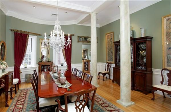 53 Beacon Street, Unit PH Boston, MA 02108 - Photo 3 of 10 a view of a dining room with furniture and chandelier