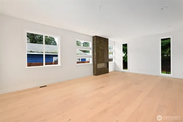 a view of a livingroom with a dresser