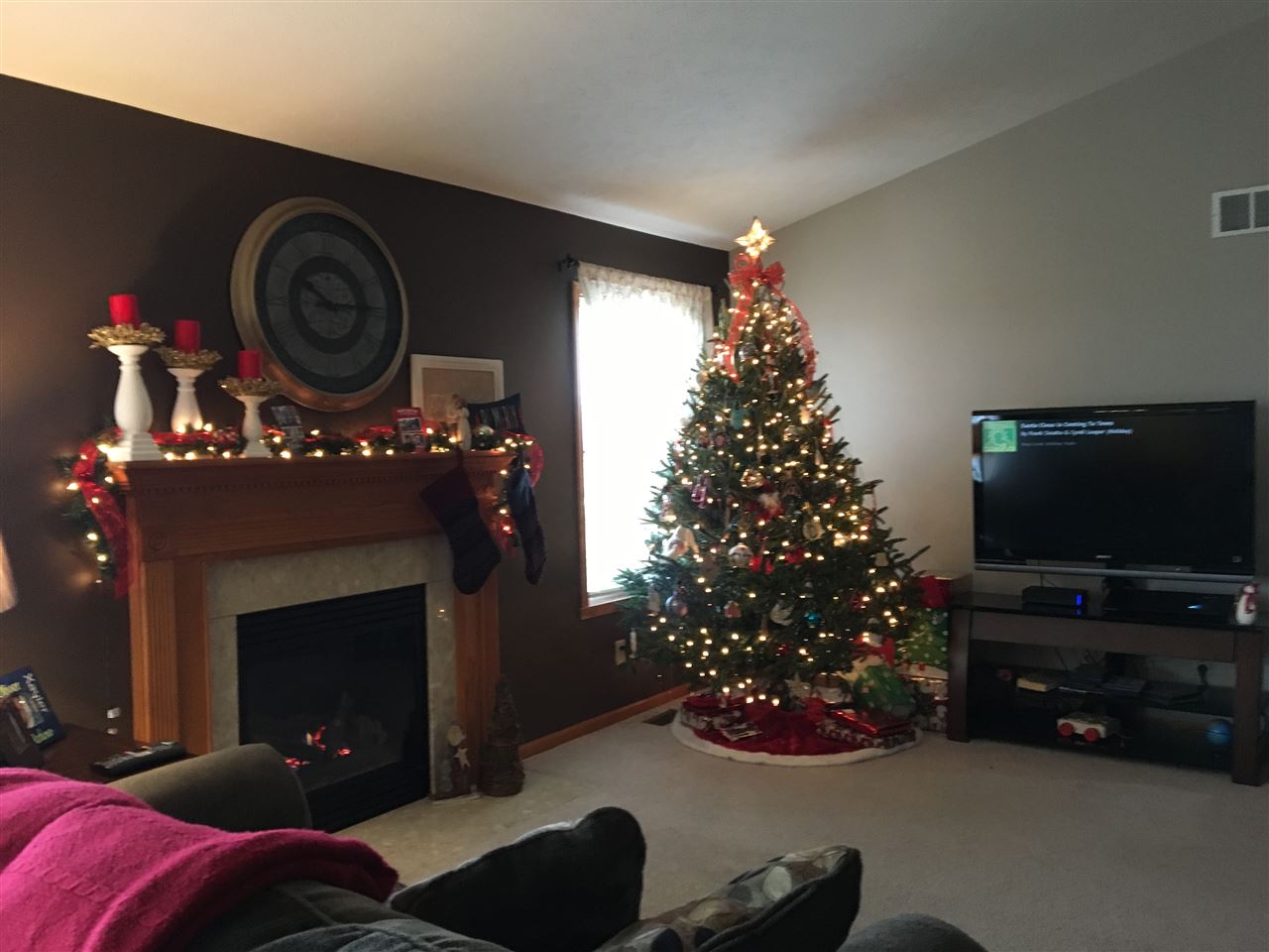 503 South Regulators Street Rochelle, IL 61068 - Photo 7 of 14 a living room with furniture a flat screen tv and a fireplace