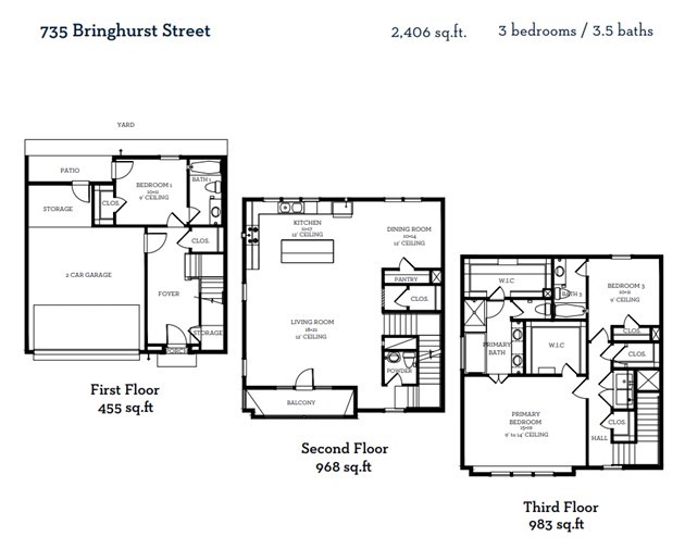 735 Bringhurst Street Houston, TX 77020 - Photo 17 of 17 The floor plan for 735 Bringhurst