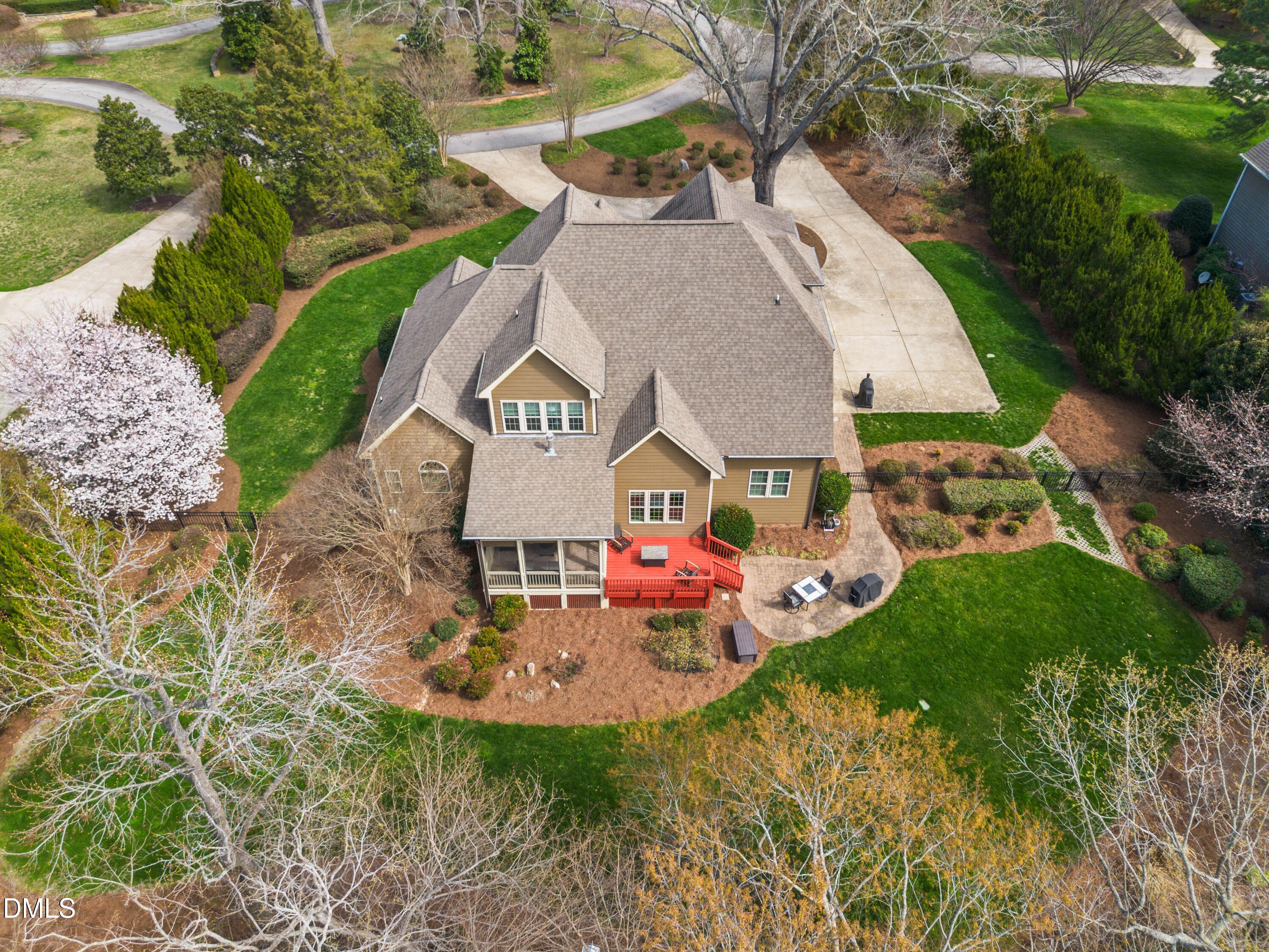 691 Hawthorne Place Creedmoor, NC 27522 - Photo 79 of 84 an aerial view of a house with outdoor space pool seating area and entertaining space