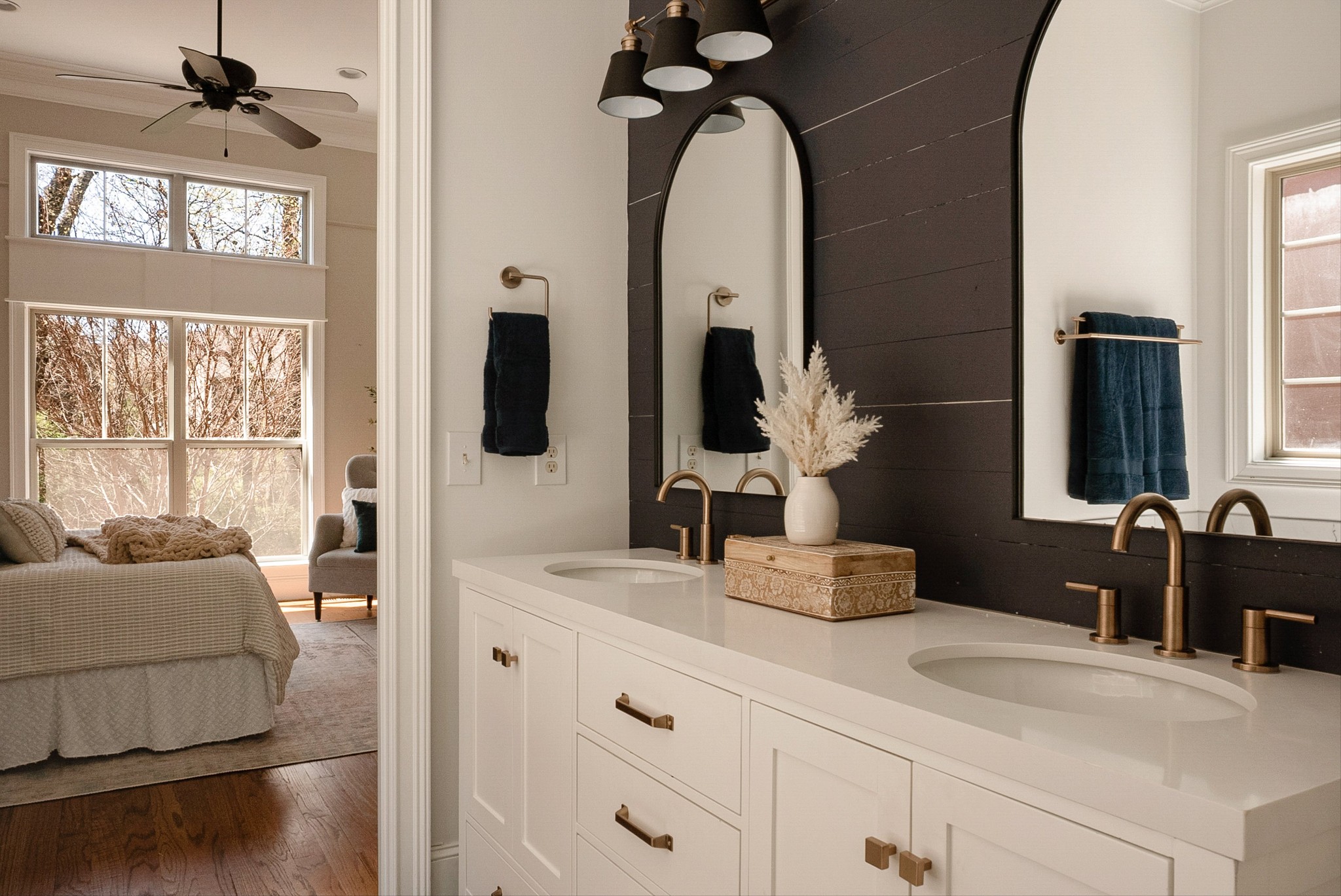 1058 Alice Springs Circle Spring Hill, TN 37174 - Photo 28 of 54 a bathroom with a double vanity sink mirror and bedroom