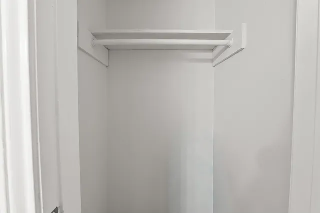 a close up view of racks on the wall