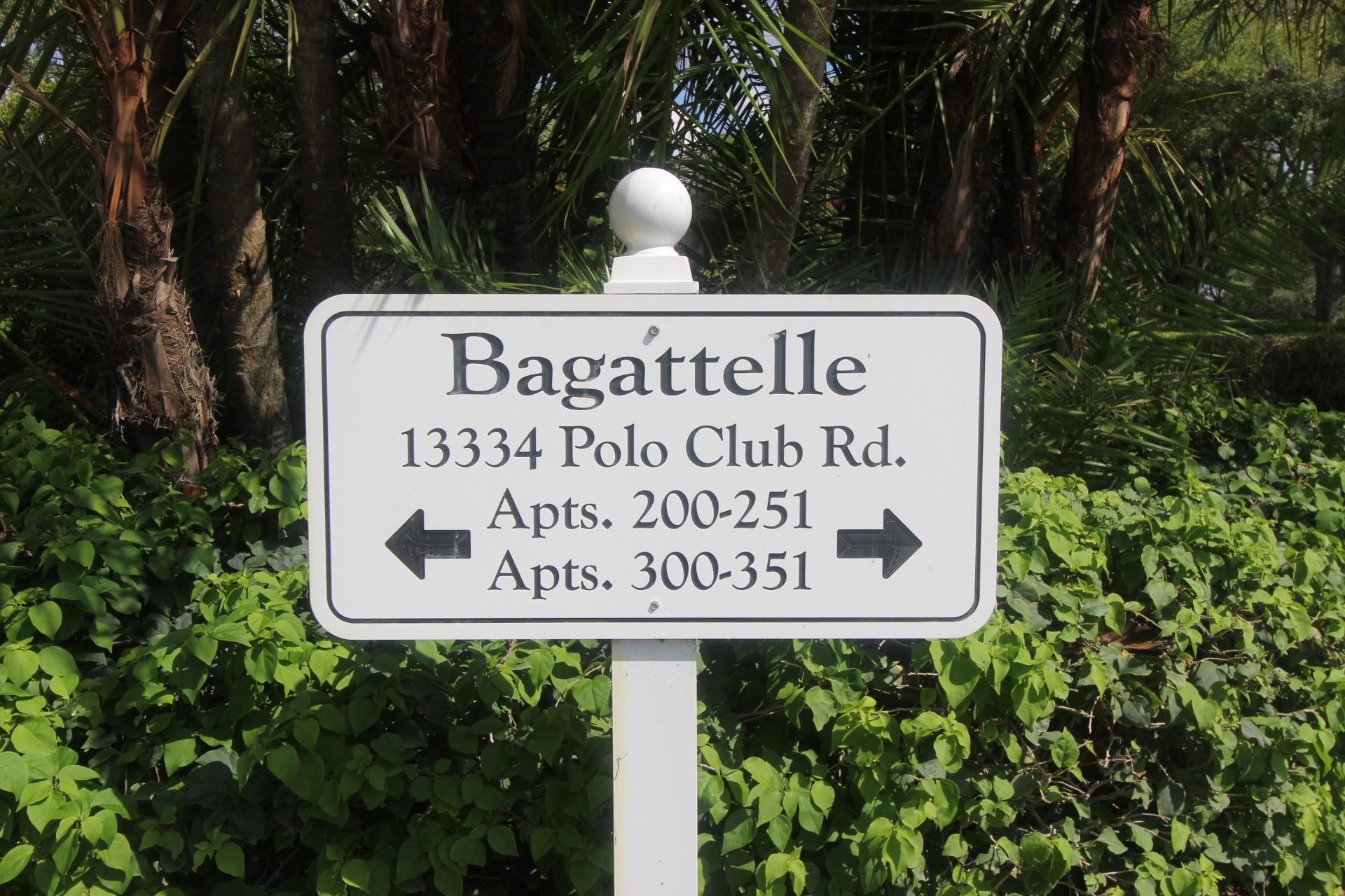 13334 Polo Club Road, Unit 230 Wellington, FL 33414 - Photo 44 of 46 Bagattelle Sign