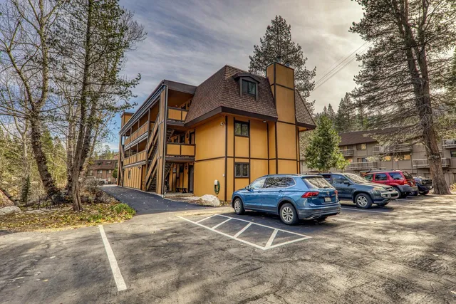 a car parked in front of a house