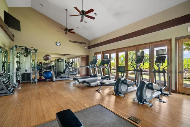 a view of a garden with an outdoor space