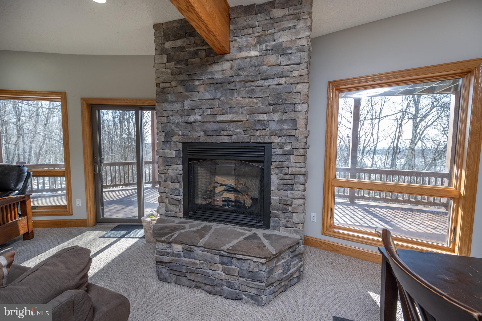 723 Pinnacle Drive Swanton, MD 21561 - Photo 49 of 107 Second Stone fireplace in the family room.