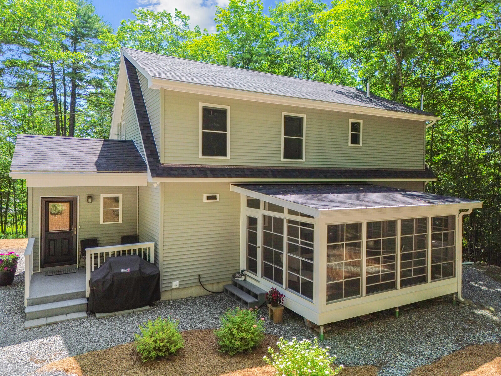 Back entrance & sunroom