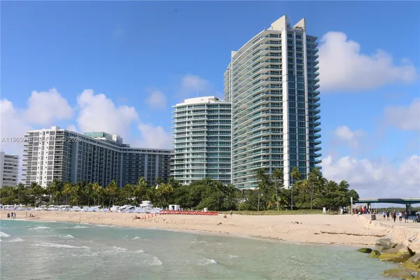 a city view with tall buildings