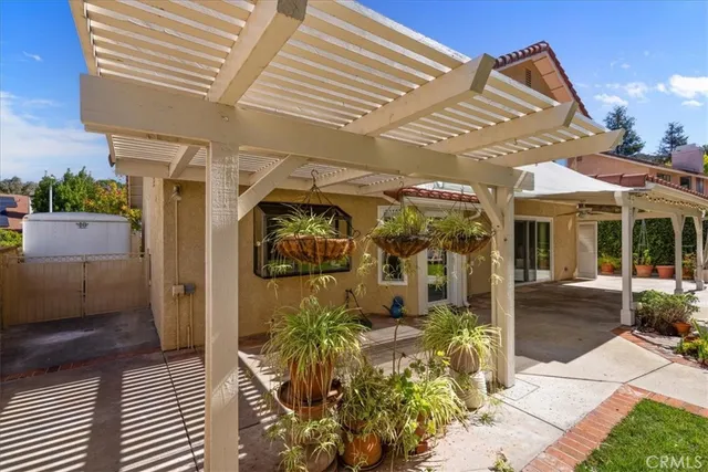 an aerial view of houses with outdoor space