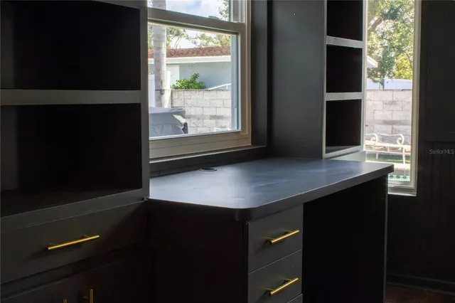 a view of a window in a room