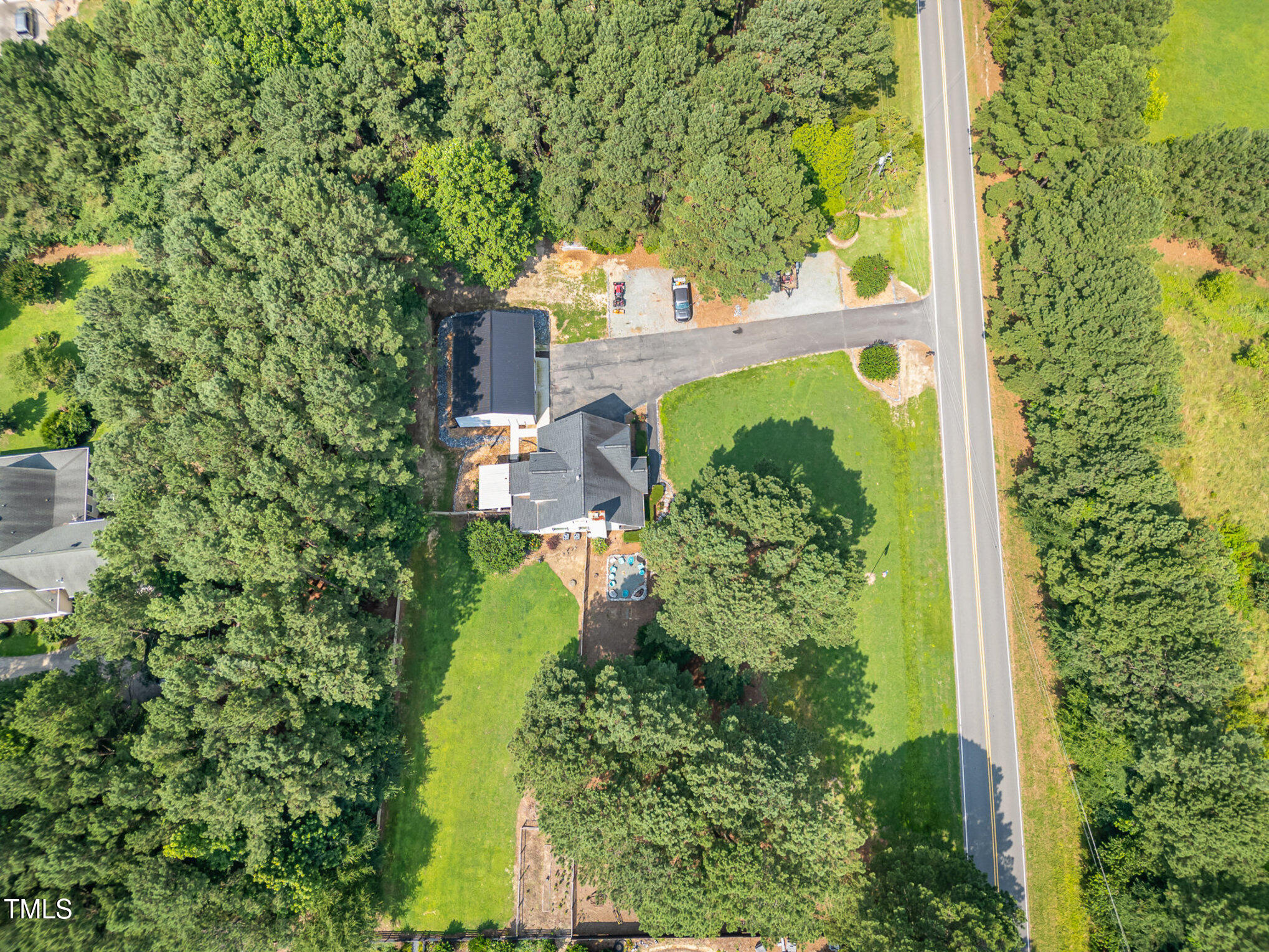 255 Morris Road Pittsboro, NC 27312 - Photo 37 of 40 an aerial view of a house with a garden