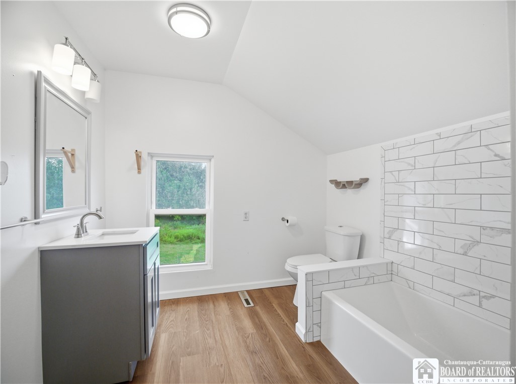 9741 East Lake Road Ripley, NY 14775 - Photo 26 of 45 The renovated second full bath on the 2nd floor services both upstairs bedrooms on this side of the home.