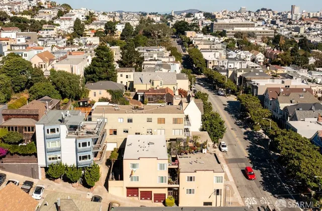 an aerial view of residential building