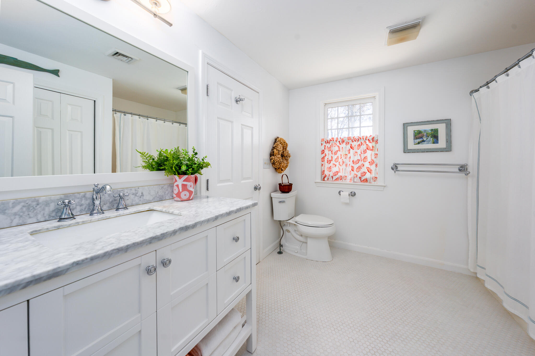 42 Eventide Lane Hyannis, MA 02601 - Photo 22 of 39 a bathroom with a granite countertop sink mirror vanity and toilet