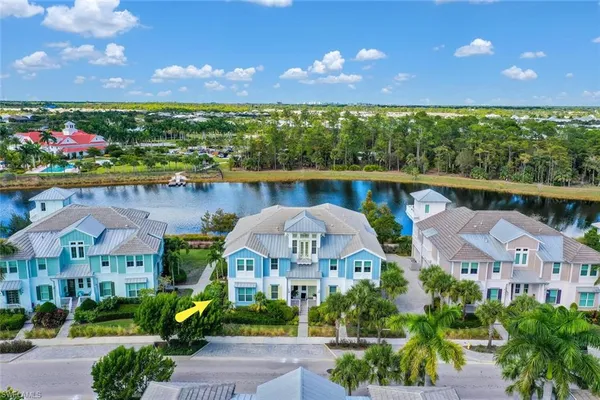an aerial view of multiple house
