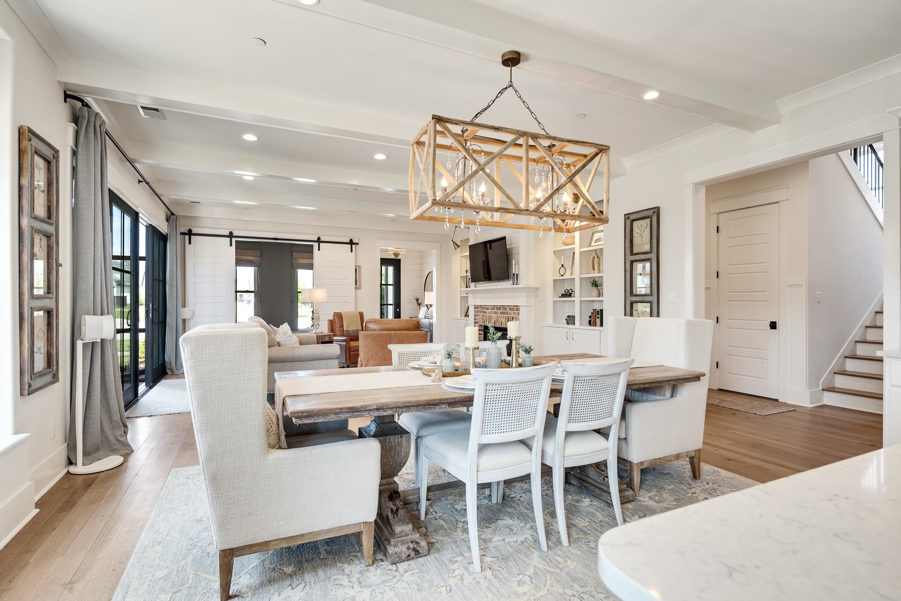 100 Sunflower View Road Piperton, TN 38017 - Photo 16 of 29 Dining area with wood-finish flooring and a decorative chandelier