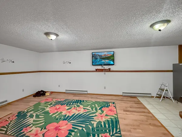 a view of a room with toys