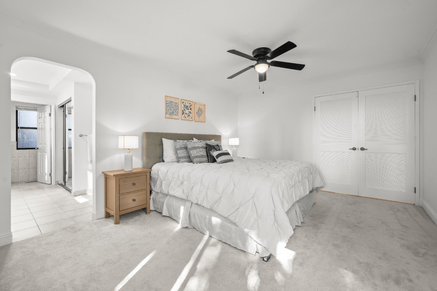 6427 Wittenham Way Orangevale, CA 95662 - Photo 25 of 51 a bedroom with a bed and ceiling fan