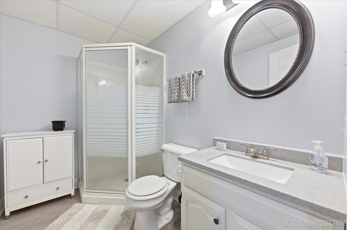 2984 Marshfield Court Elgin, IL 60124 - Photo 34 of 40 a bathroom with a sink a toilet and a mirror