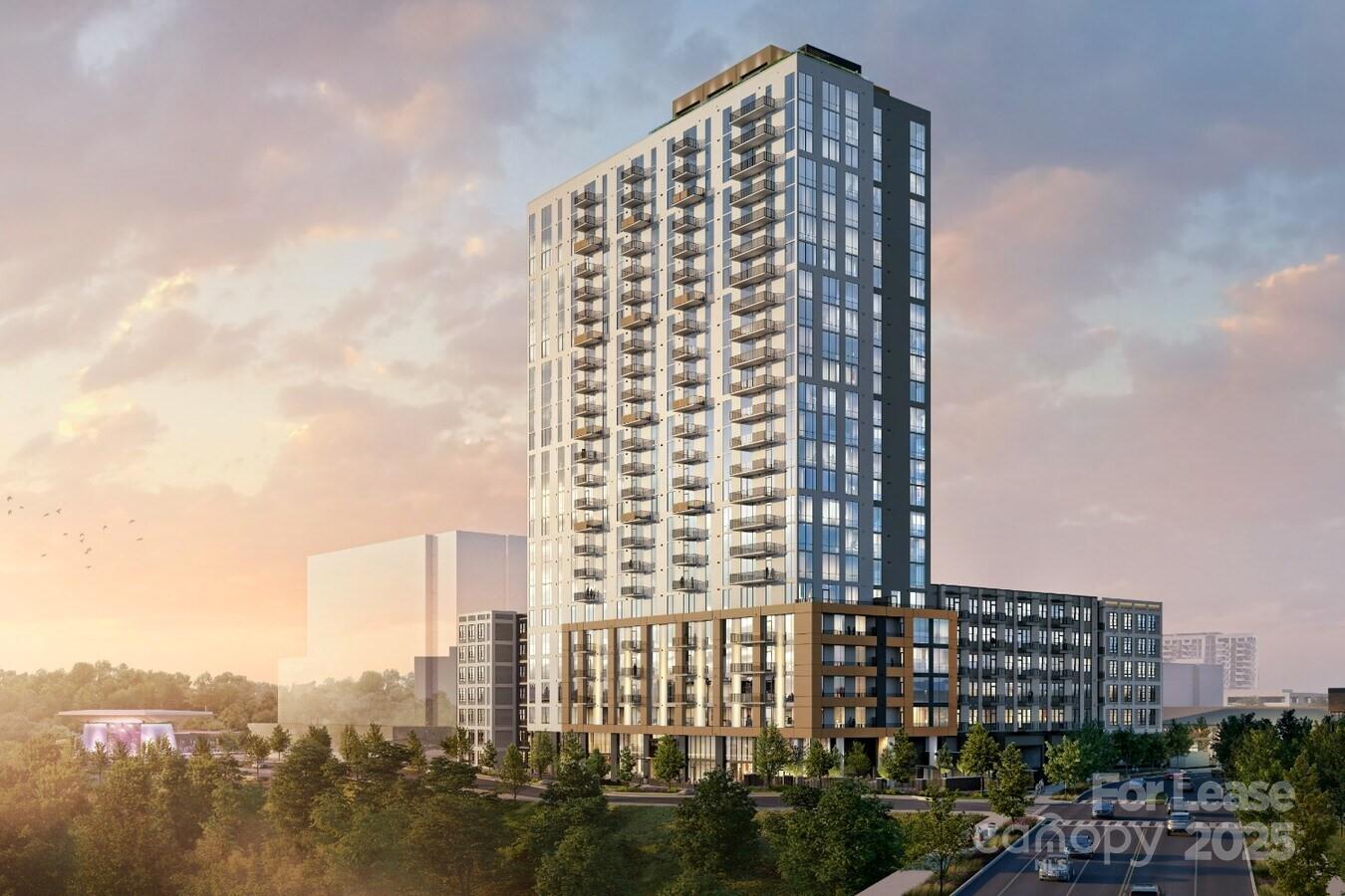 a front view of a building