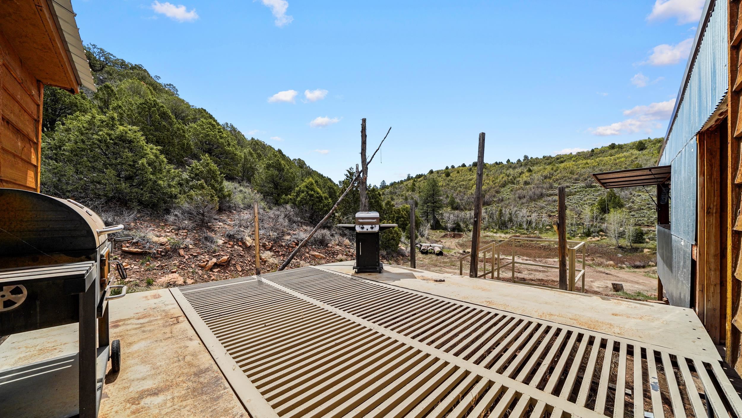 7465 Uncompahgre Divide Road Whitewater, CO 81527 - Photo 9 of 41 a view of a balcony with wooden floor and outdoor seating