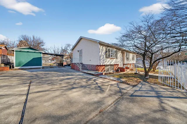 a view of a house with a patio