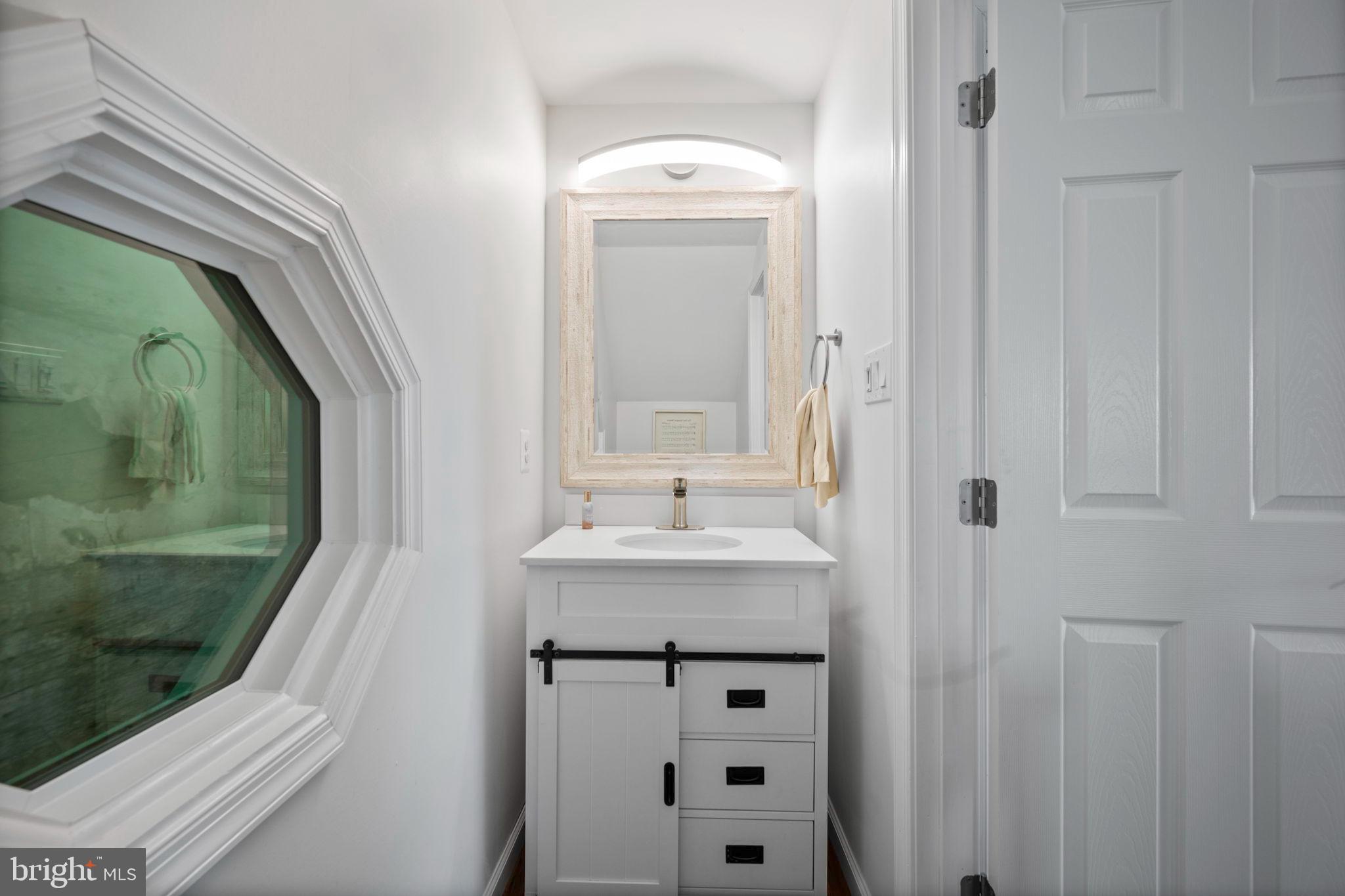 118 South Clear Ridge Road New Windsor, MD 21776 - Photo 39 of 44 a bathroom with a sink and a mirror
